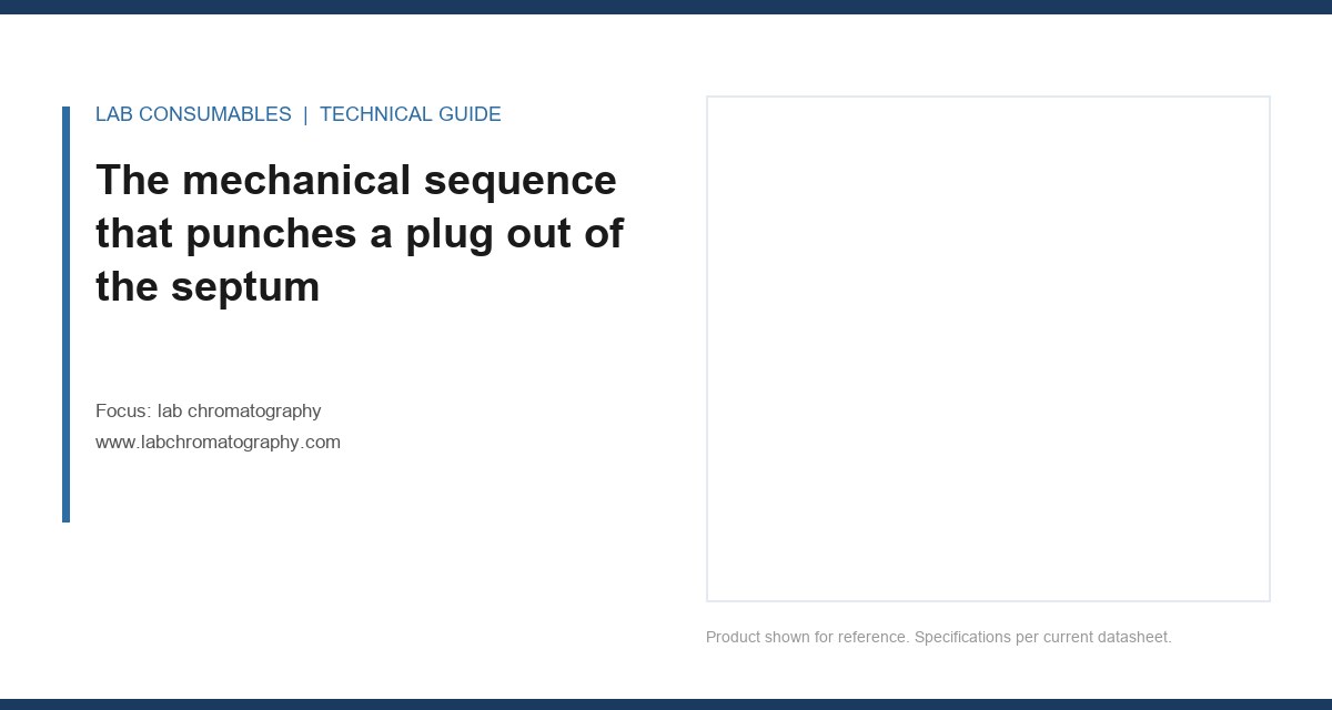The mechanical sequence that punches a plug out of the septum