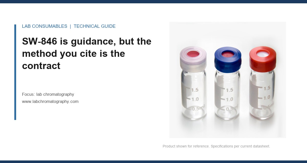 SW-846 is guidance, but the method you cite is the contract