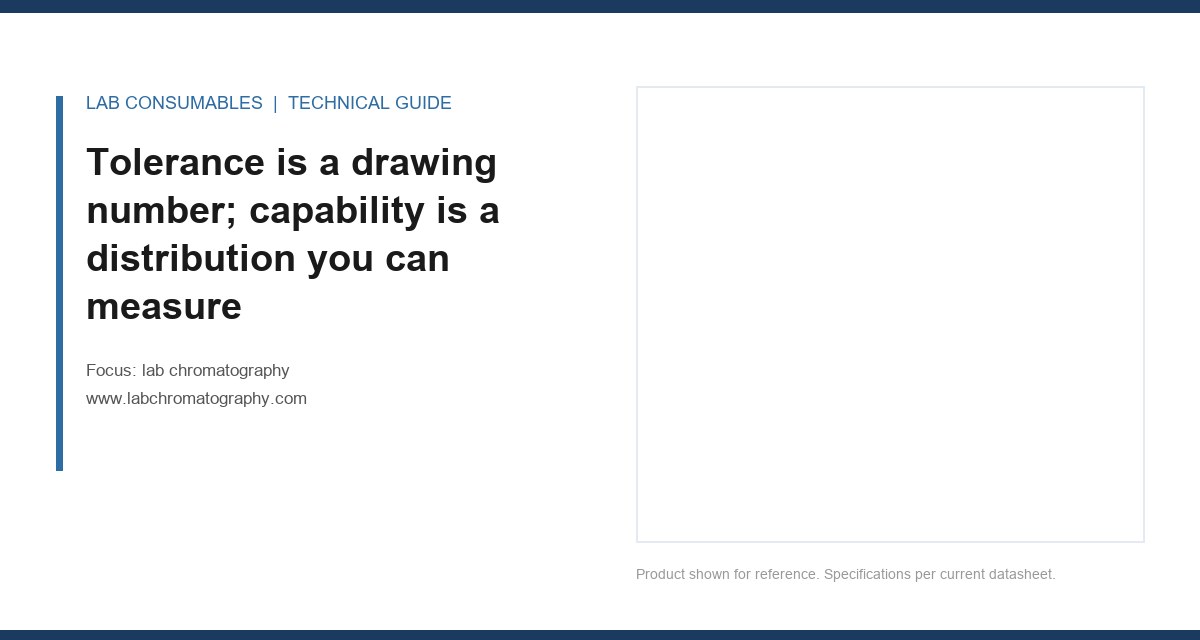 Tolerance is a drawing number; capability is a distribution you can measure