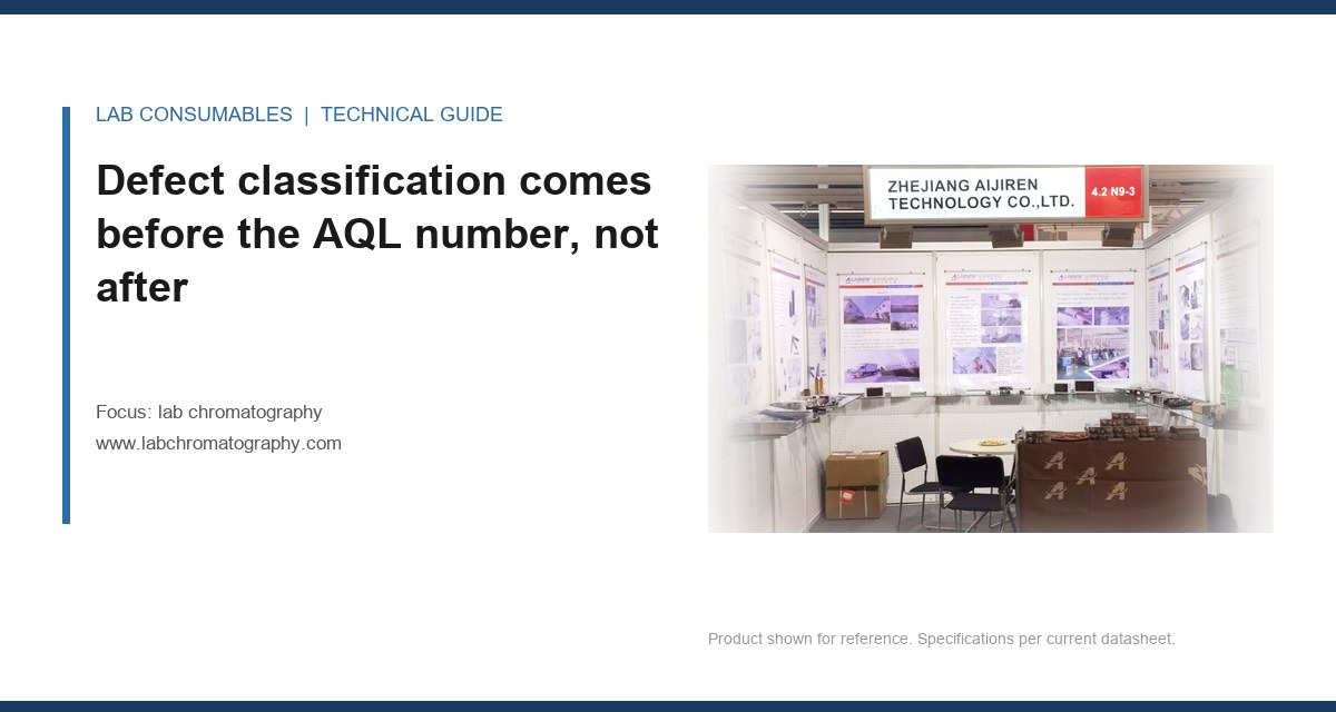 Defect classification comes before the AQL number, not after
