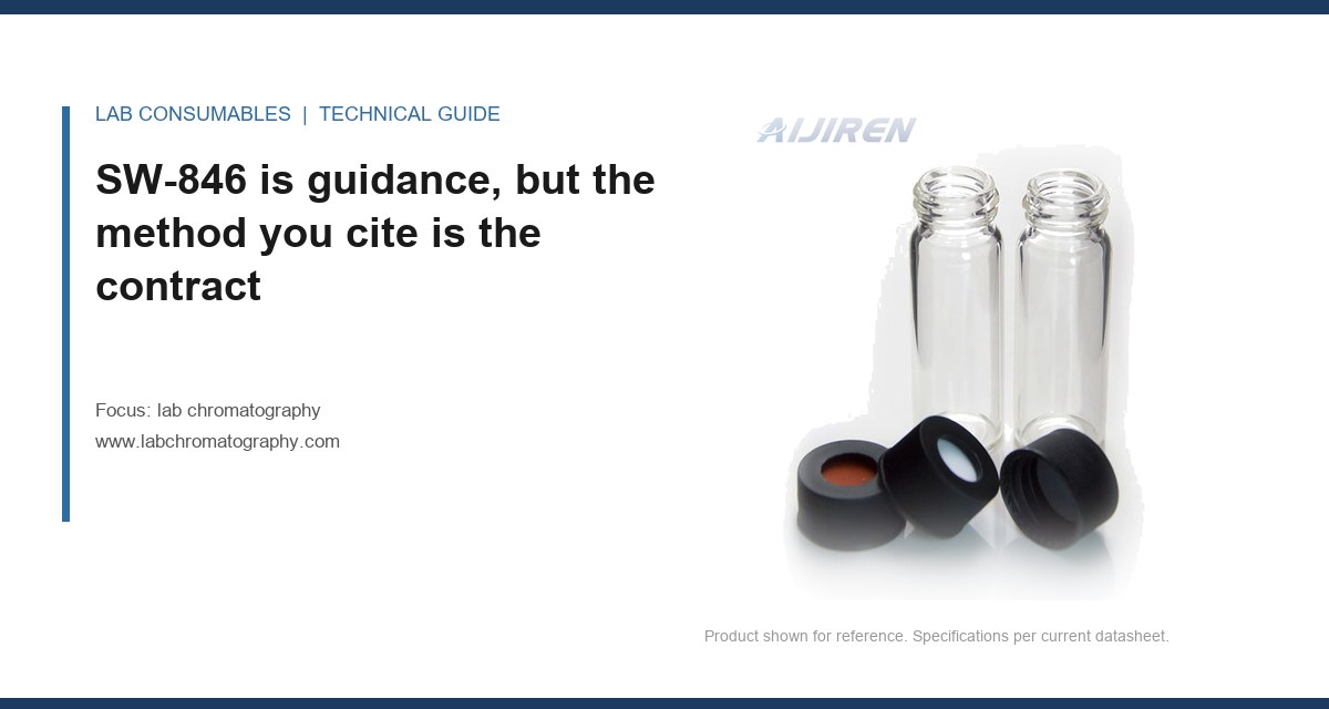 SW-846 is guidance, but the method you cite is the contract